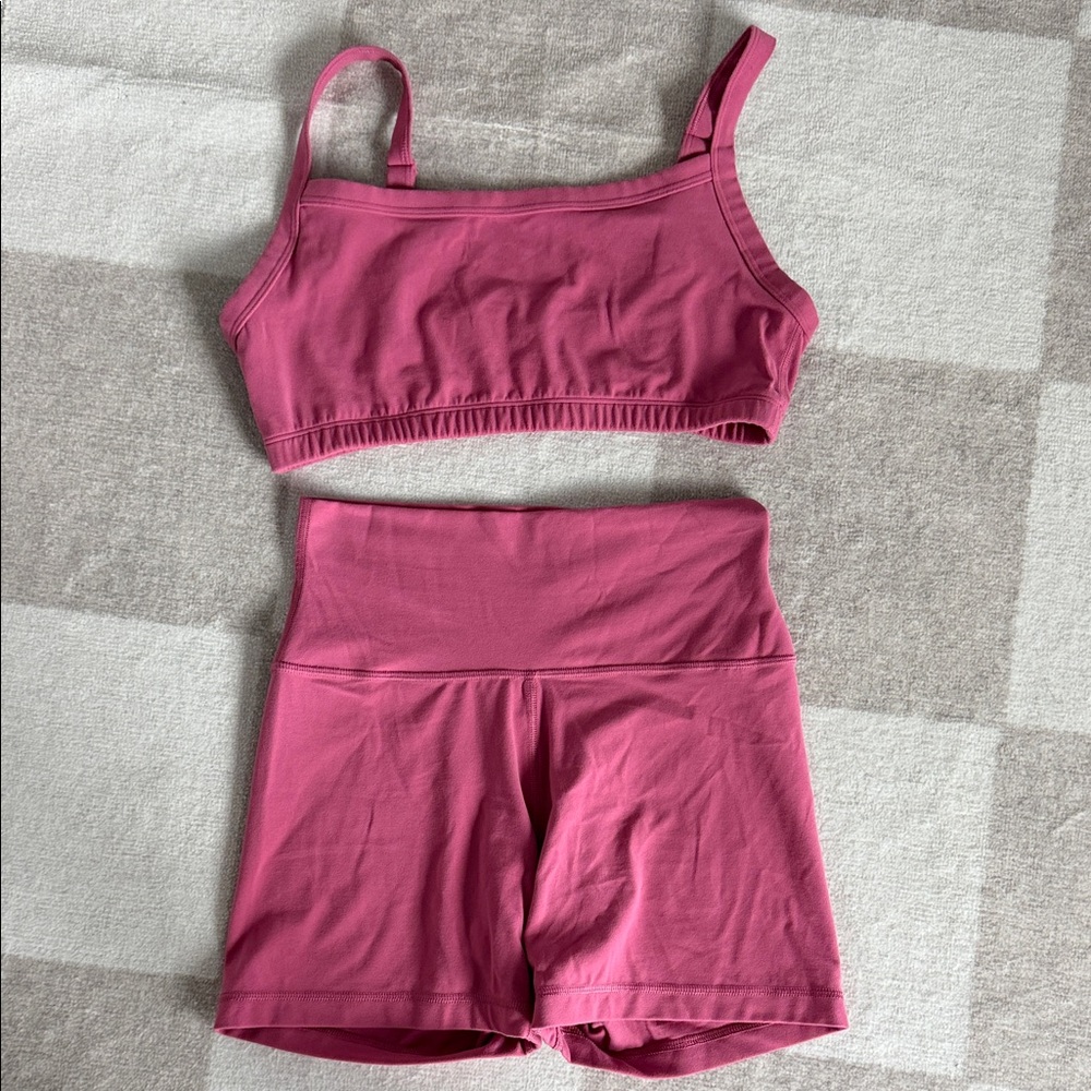 Aritzia Butter Tumbler Bra & Bike Shorts